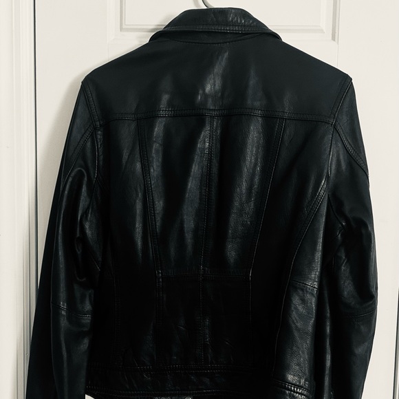 Vintage Black Rivet Women's Black Genuine Leather Jacket - Picture 5 of 6